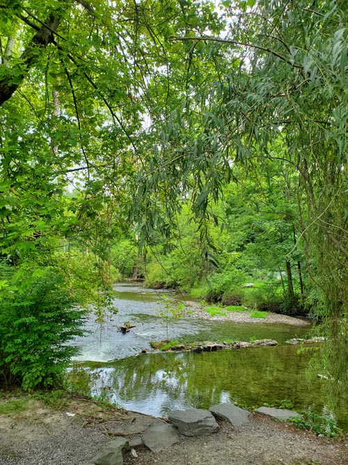 Cherry Creek Behind Village Farmer and Bakery, Delaware Water Gap, Pennsylvania, August 31, 2020