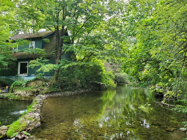 Cherry Creek Behind Village Farmer and Bakery, Delaware Water Gap, Pennsylvania, August 31, 2020