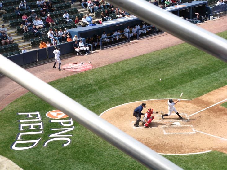Foul Tip, Scranton/Wilkes-Barre Yankees vs. Rochester Red Wings, PNC Field, 235 Montage Mountain Road, Moosic, Pennsylvania, April 19, 2009