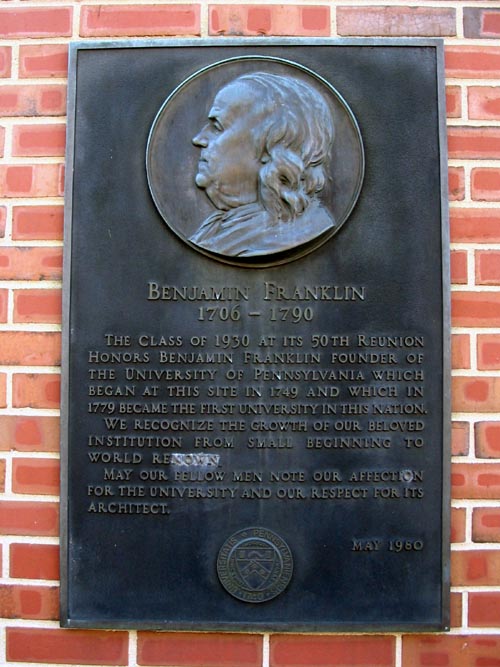Benjamin Franklin Plaque, Philadelphia, Pennsylvania