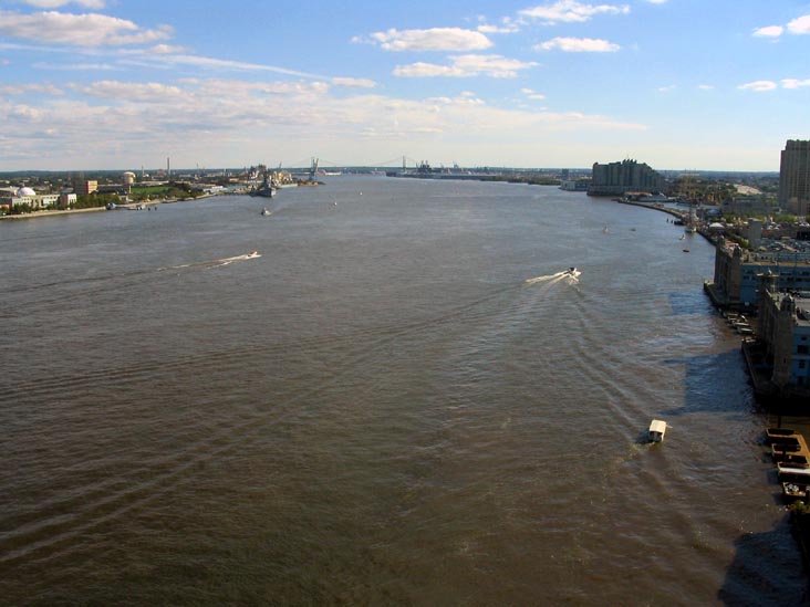 Delaware River From The Ben Franklin Bridge, Philadelphia, Pennsylvania