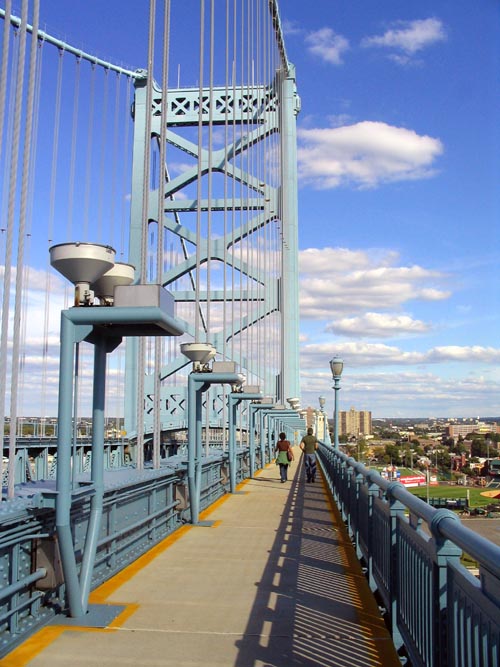 Ben Franklin Bridge, Approaching Camden, New Jersey