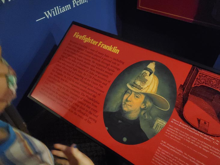Benjamin Franklin Display, Fireman's Hall Museum, Philadelphia, Pennsylvania, October 9, 2021