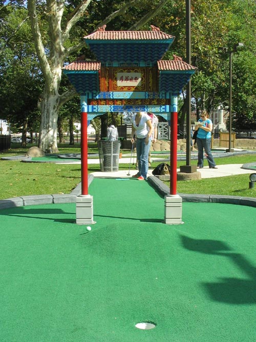 Chinese Friendship Gate, 10th Hole, Philly Mini Golf, Franklin Square, Center City Philadelphia, Pennsylvania
