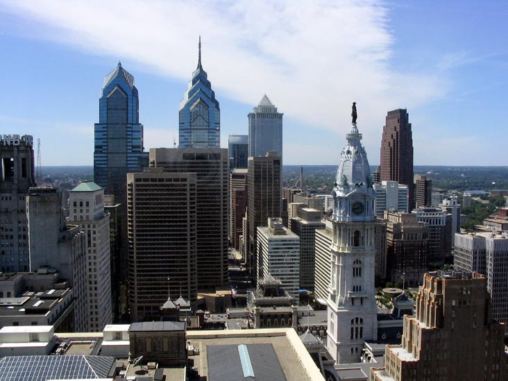 Center City Philadelphia from the 33rd Floor of the PSFS Building Looking West
