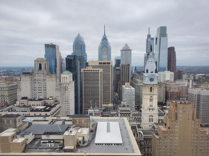 View From Philadelphia Savings Fund Society Building/Loews Philadelphia Hotel, 1200 Market Street, Philadelphia, Pennsylvania, October 11, 2021