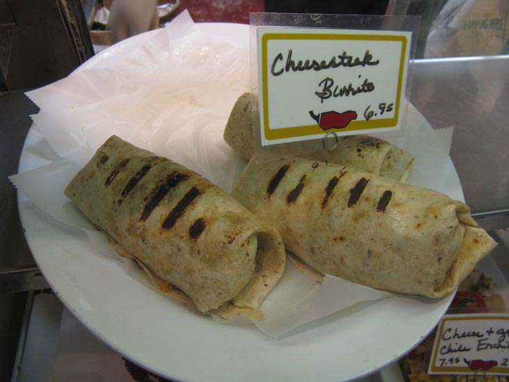 Cheesesteak Burrito, 12th Street Cantina, Reading Terminal Market, 12th and Arch Streets, Center City, Philadelphia, Pennsylvania, November 29, 2008