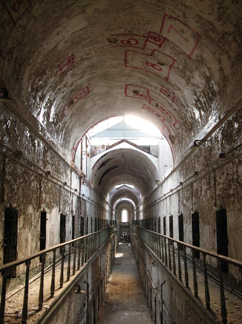 Cellblock 12, View From Second Floor, Eastern State Penitentiary, 2027 Fairmount Avenue, Fairmount, Philadelphia, Pennsylvania