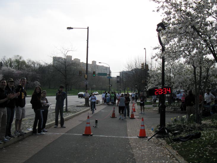 Finish Line, City 6 5K Charity Run, Kelly Drive, Fairmount Park, Philadelphia, Pennsylvania, April 3, 2010