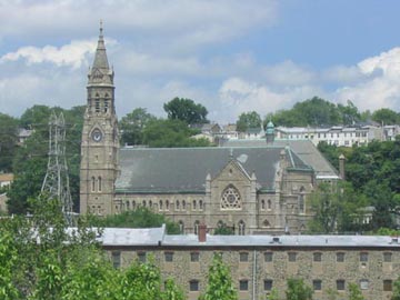 St. John the Baptist of Manayunk, Manayunk From Schuylkill Expressway (I-76), Philadelphia, Pennsylvania, January 23, 2005