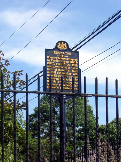 Historic Marker, Knowlton Mansion, 8001 Verree Road, Northeast Philadelphia, Philadelphia, Pennsylvania