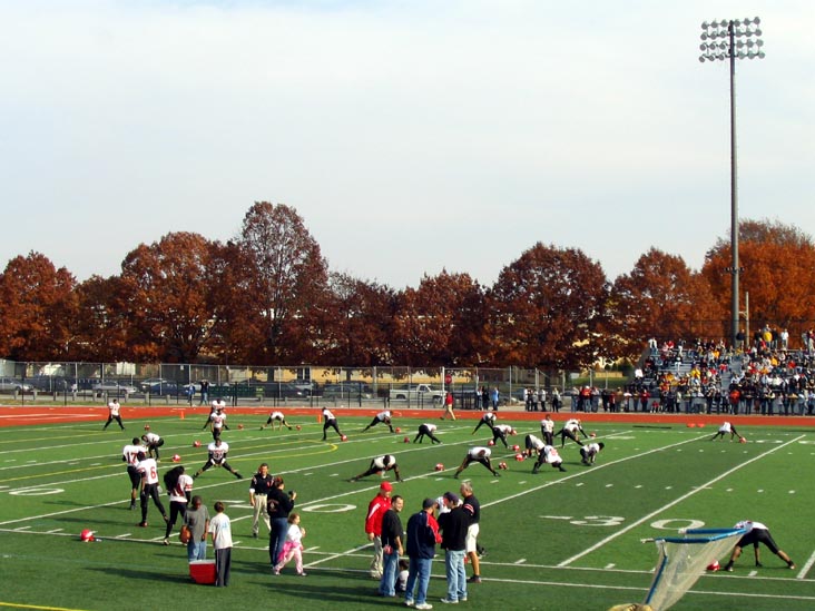 Stretching Exercises, Halftime, Northeast vs. Central Thanksgiving Day Football Classic, Northeast High School, Northeast Philadelphia, November 22, 2007