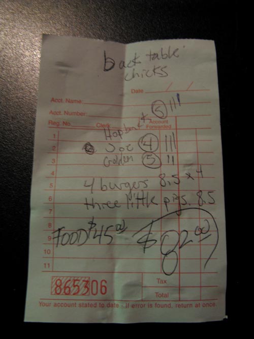 Check, Green Rock Tavern, 2546 East Lehigh Avenue, Port Richmond, Philadelphia, Pennsylvania