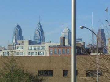 Center City Philadelphia from Interstate 95