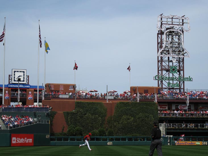 Batter's Eye, View From Section 132, Philadelphia Phillies vs. Pittsburgh Pirates, Citizens Bank Park, Philadelphia, Pennsylvania, April 3, 2010