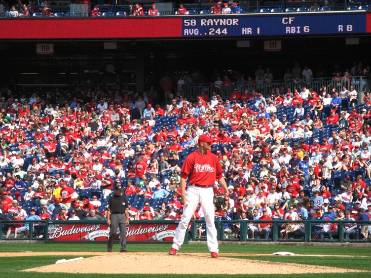 Ryan Madson, Philadelphia Phillies vs. Pittsburgh Pirates, View From Section 132, Citizens Bank Park, Philadelphia, Pennsylvania, April 3, 2010
