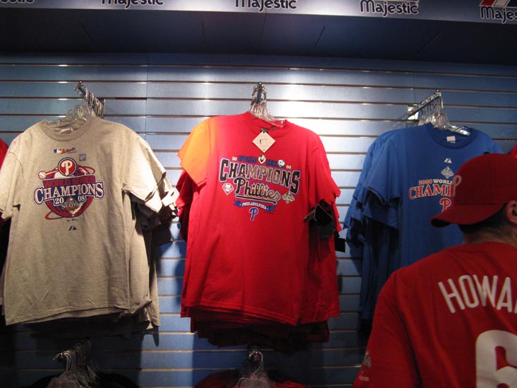 World Series Champions T-Shirts, Team Shop, Citizens Bank Park, Philadelphia, Pennsylvania, April 4, 2009