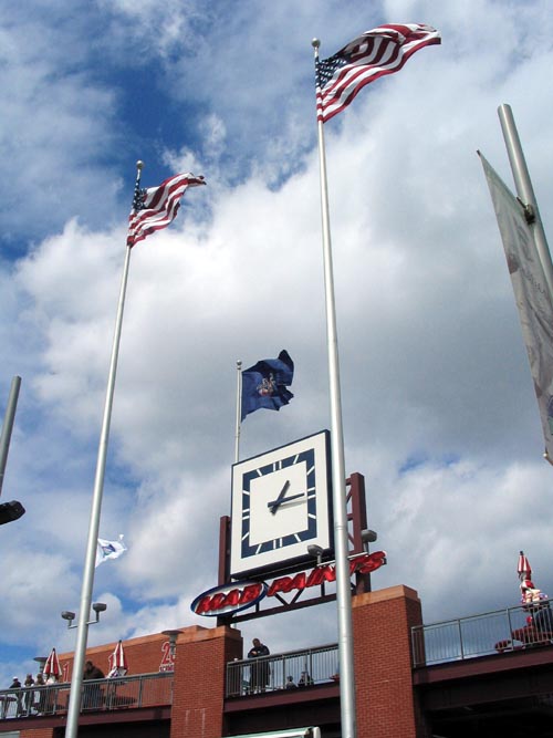 MAB Paints Clock, Citizens Bank Park, Philadelphia, Pennsylvania, April 13, 2008