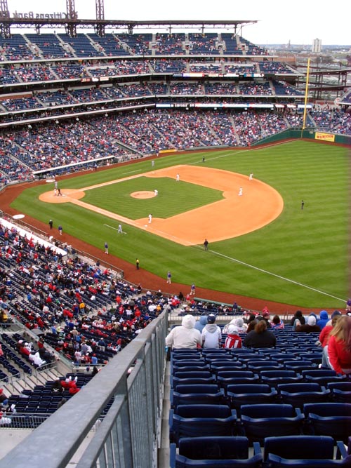 View From Section 310, Philadelphia Phillies vs. Chicago Cubs, Citizens Bank Park, Philadelphia, Pennsylvania, April 13, 2008