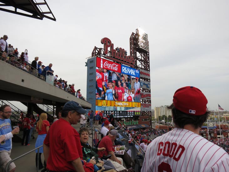 Jumbotron, Philadelphia Phillies vs. New York Mets, Citizens Bank Park, Philadelphia, Pennsylvania, April 14, 2012