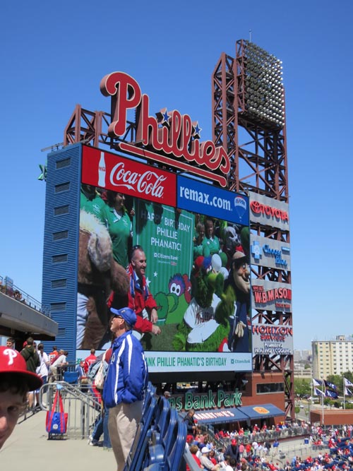 Phanatic's Birthday Celebration, Philadelphia Phillies vs. Chicago Cubs, Citizens Bank Park, Philadelphia, Pennsylvania, April 29, 2012