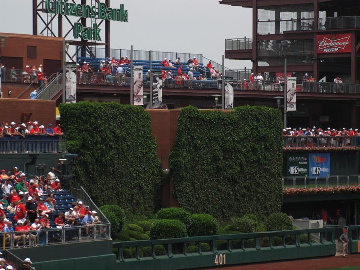 Batter's Eye, Philadelphia Phillies vs. Chicago Cubs, View From Section 140, Citizens Bank Park, Philadelphia, Pennsylvania, June 12, 2011