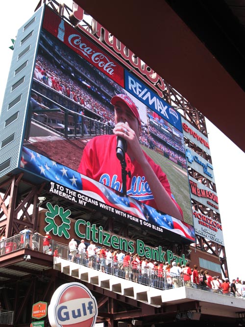 Scoreboard, Philadelphia Phillies vs. Chicago Cubs, View From Section 140, Citizens Bank Park, Philadelphia, Pennsylvania, June 12, 2011