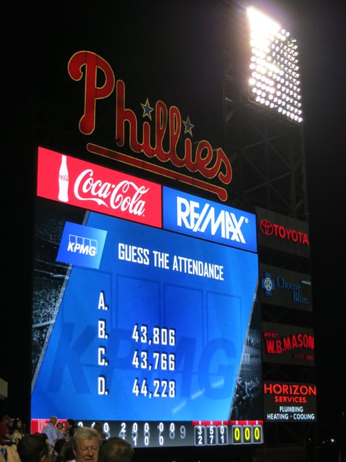 Philadelphia Phillies vs. Arizona Diamondbacks (Section 331), Citizens Bank Park, Philadelphia, Pennsylvania, August 3, 2012