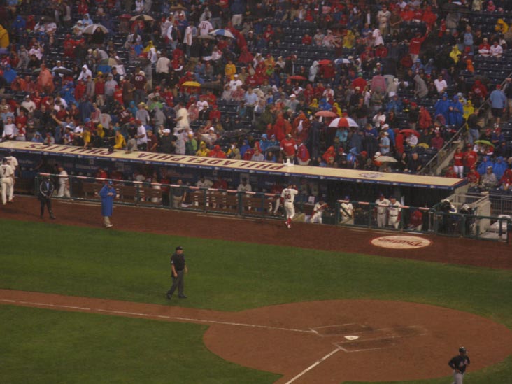 Jamie Moyer Leaving Field, Philadelphia Phillies vs. New York Mets, View From Section 331, Citizens Bank Park, Philadelphia, Pennsylvania, September 12, 2009