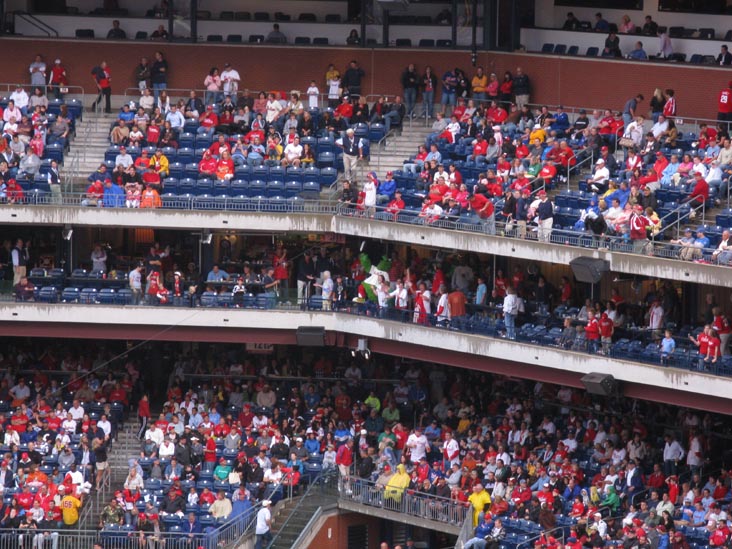 Phillie Phanatic, Philadelphia Phillies vs. New York Mets, View From Section 331, Citizens Bank Park, Philadelphia, Pennsylvania, September 12, 2009