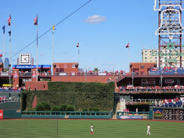 Batter's Eye, Philadelphia Phillies vs. Atlanta Braves, Citizens Bank Park, Philadelphia, Pennsylvania, September 23, 2012