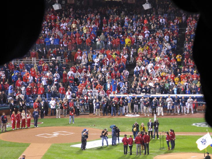 National Anthem Sung By Cast Of Glee, Philadelphia Phillies vs. New York Yankees, World Series Game 3, Citizens Bank Park, Philadelphia, Pennsylvania, October 31, 2009