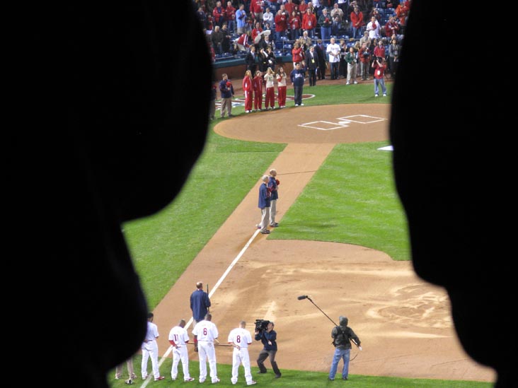 National Anthem Sung By Cast Of Glee, Philadelphia Phillies vs. New York Yankees, World Series Game 3, Citizens Bank Park, Philadelphia, Pennsylvania, October 31, 2009
