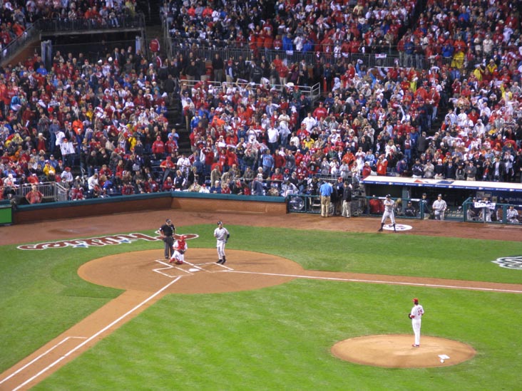 Start Of Game, Pregame Fireworks, View From Section 302, Philadelphia Phillies vs. New York Yankees, World Series Game 3, Citizens Bank Park, Philadelphia, Pennsylvania, October 31, 2009