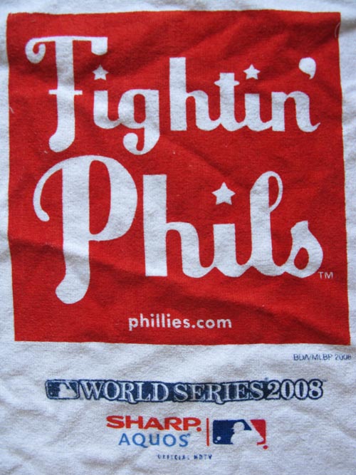 Rally Towel, World Series Game 4, Philadelphia Phillies vs. Tampa Bay Rays, Citizens Bank Park, Philadelphia, Pennsylvania, October 26, 2008