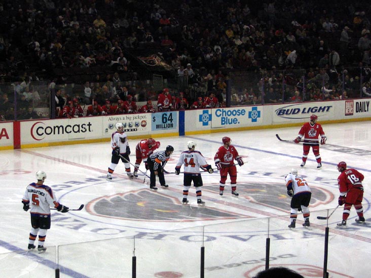 Face Off, Philadelphia Phantoms vs. Albany River Rats, Wachovia Spectrum, Wachovia Complex, 3601 South Broad Street, South Philadelphia, November 24, 2006