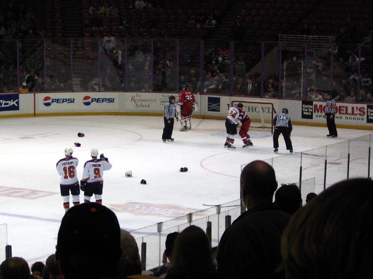 Fight, Philadelphia Phantoms vs. Albany River Rats, Wachovia Spectrum, Wachovia Complex, 3601 South Broad Street, South Philadelphia, November 24, 2006