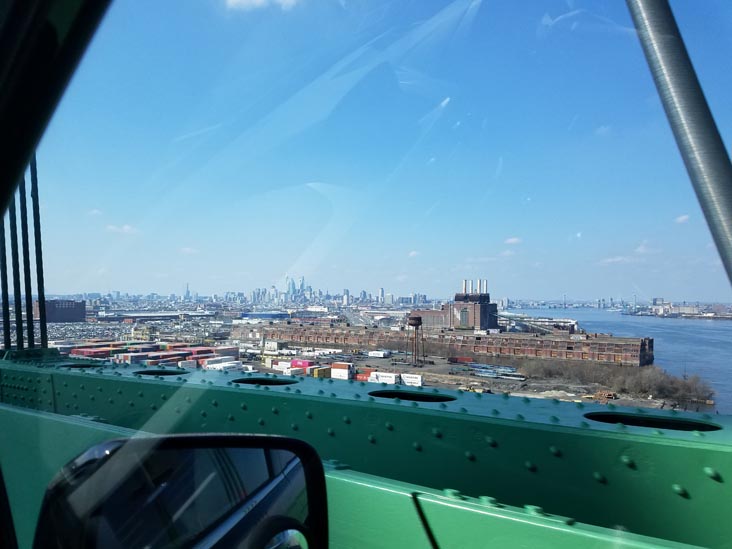 Crossing Walt Whitman Bridge, Philadelphia, Pennsylvania, April 6, 2019