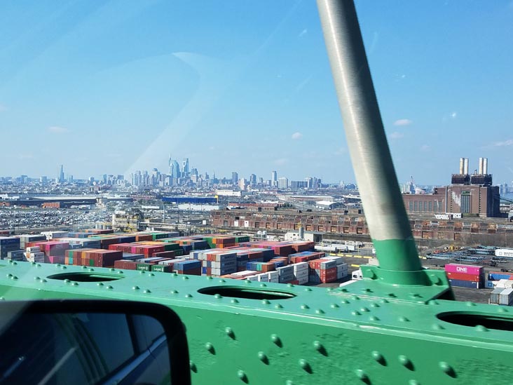 Crossing Walt Whitman Bridge, Philadelphia, Pennsylvania, April 6, 2019