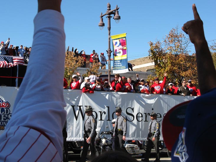 Broad Street Near Bainbridge Street, 2008 Phillies World Series Parade, South Philadelphia, Philadelphia, Pennsylvania, October 31, 2008, 1:04 p.m.