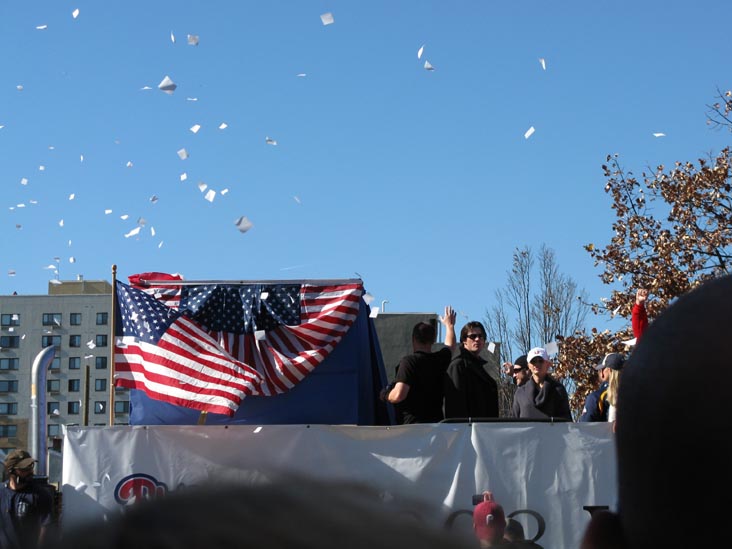 Cole Hamels Float, Broad Street Near Bainbridge Street, 2008 Phillies World Series Parade, South Philadelphia, Philadelphia, Pennsylvania, October 31, 2008, 1:05 p.m.