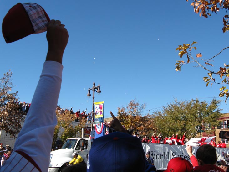 Broad Street Near Bainbridge Street, 2008 Phillies World Series Parade, South Philadelphia, Philadelphia, Pennsylvania, October 31, 2008, 1:05 p.m.