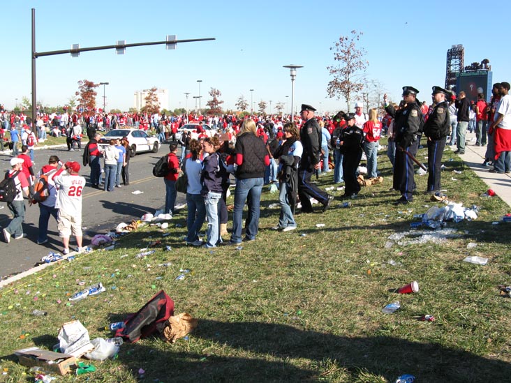 Outside Citizens Bank Park, 2008 Phillies World Series Parade Rally, South Philadelphia, Philadelphia, Pennsylvania, October 31, 2008, 3:04 p.m.