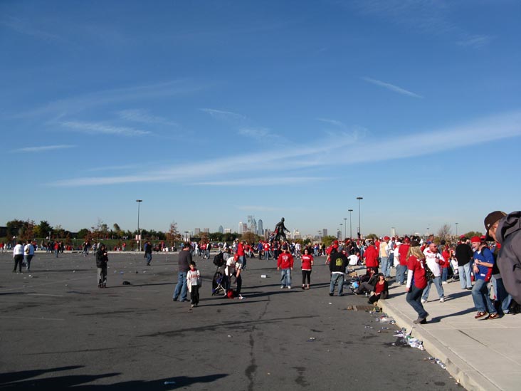 Outside Citizens Bank Park, 2008 Phillies World Series Parade Rally, South Philadelphia, Philadelphia, Pennsylvania, October 31, 2008, 3:38 p.m.
