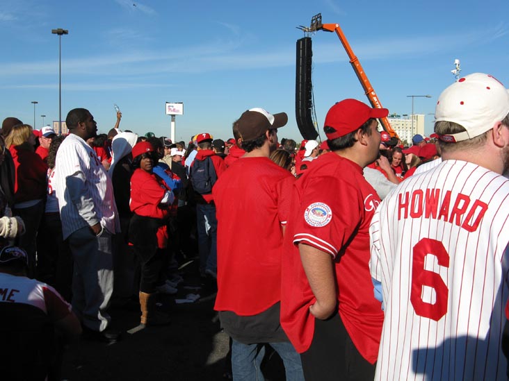 Outside Citizens Bank Park, 2008 Phillies World Series Parade Rally, South Philadelphia, Philadelphia, Pennsylvania, October 31, 2008, 3:47 p.m.