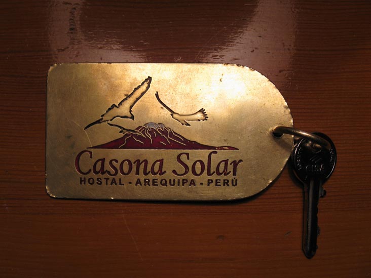 Room Key, Room 104, Hostal Casona Solar/Hotel Casona Solar, Calle Consuelo, 116, Arequipa, Peru
