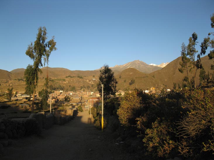 Heading Back Toward Cabanaconde Main Square From Mirador Achachiua, Cabanaconde, Colca Canyon/Cañon de Colca, Arequipa Region, Peru