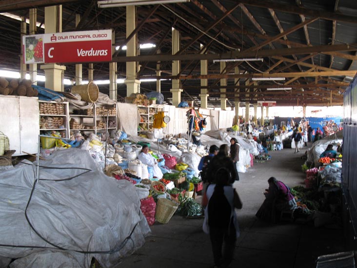 Vegetable Stands, Mercado San Pedro, Cusco, Peru