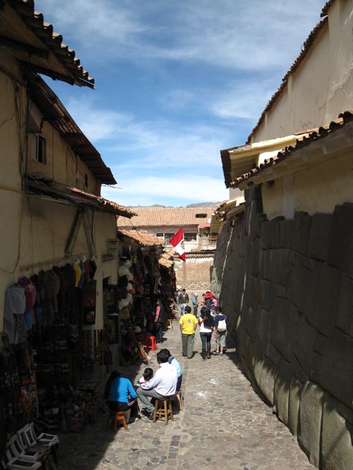 Vendors off of Calle Hatunrumiyoc, Cusco City Tour, Cusco, Peru, July 11, 2010