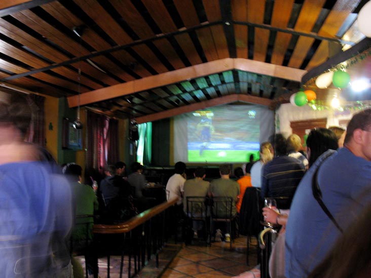 Spain-Netherlands World Cup Final, Rosie O'Grady's Irish Pub, Santa Catalina Ancha, 360, Cusco, Peru, July 11, 2010